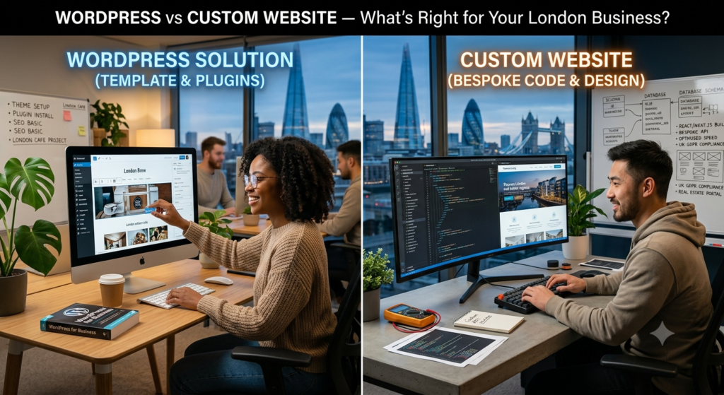 wordpress vs custom website